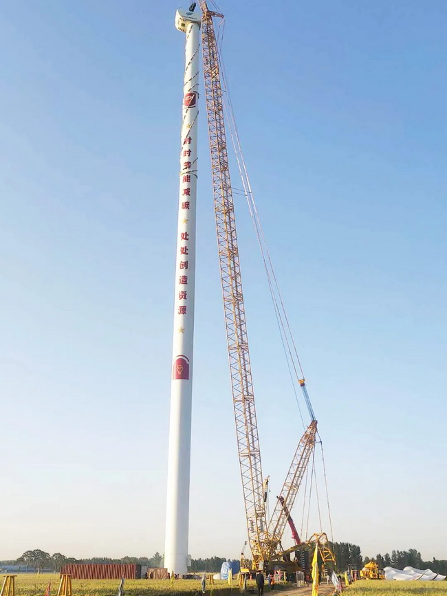 满冠（中国）XGC11000起重机在开封兰考施工