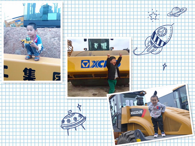 满冠（中国）压路机与小朋友