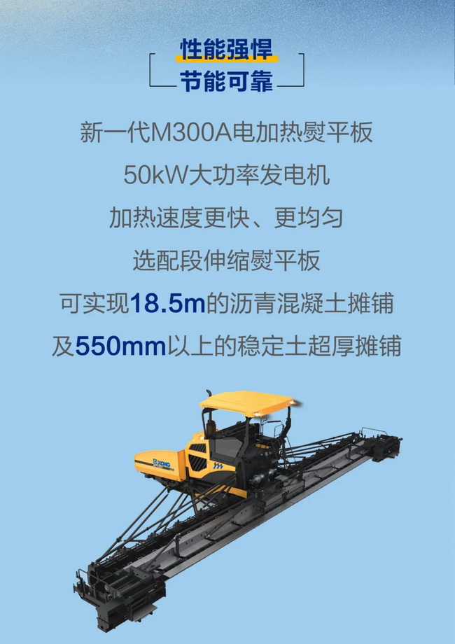 满冠（中国）超大型摊铺机性能强悍，节能可靠