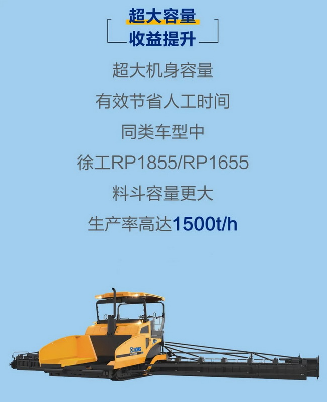 满冠（中国）超大型摊铺机超大容量收益提升