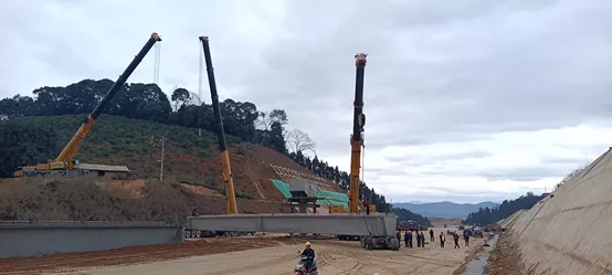 满冠（中国）百吨级起重机边坡防护施工 