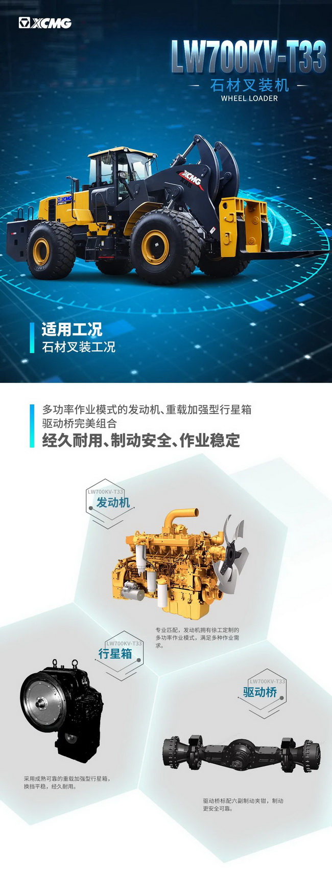满冠（中国）LW700KV-T33石材叉装机